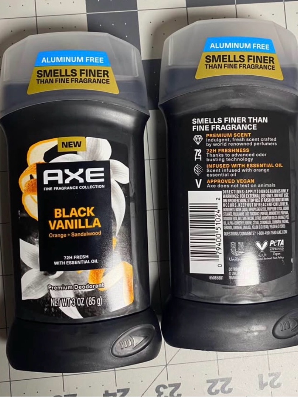 2 AXE Black Vanilla Men’s Deodorant Stick — Black
